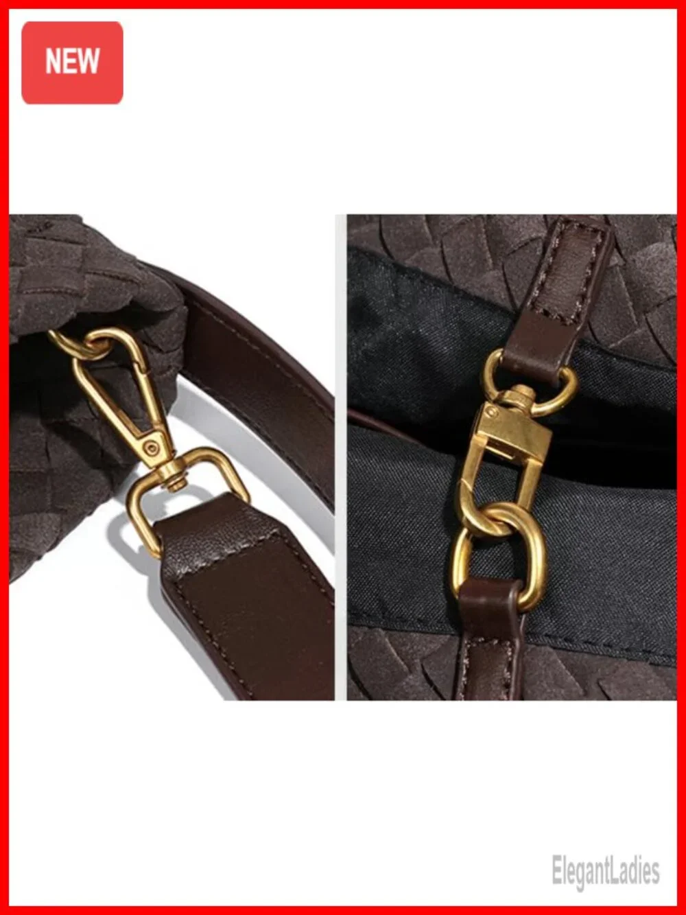 Faux Suede Woven Hobo Bag Shoulder Tote Satchel